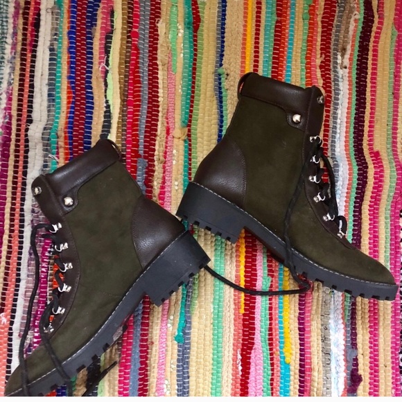 H&M Stylish Boots Green Size 9.5 - Picture 4 of 7